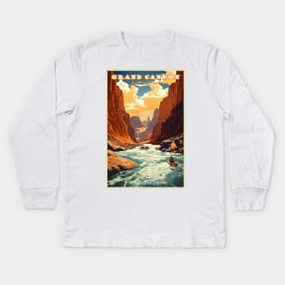 Grand Canyon National Park Travel Poster Kids Long Sleeve T-Shirt